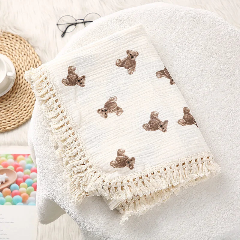 Cotton Muslin Swaddle Blanket for Newborns